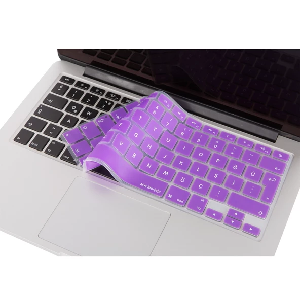 Klavye Koruyucu Macbook Klavye Air Pro (Türkçe Q) (Eski USB'li Model 2008/2017) ile Uyumlu - 9
