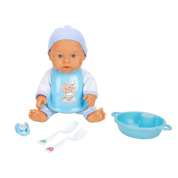 Sunman Bebelou Yemek Zamanı Sesli Bebek Seti 35 Cm - 4