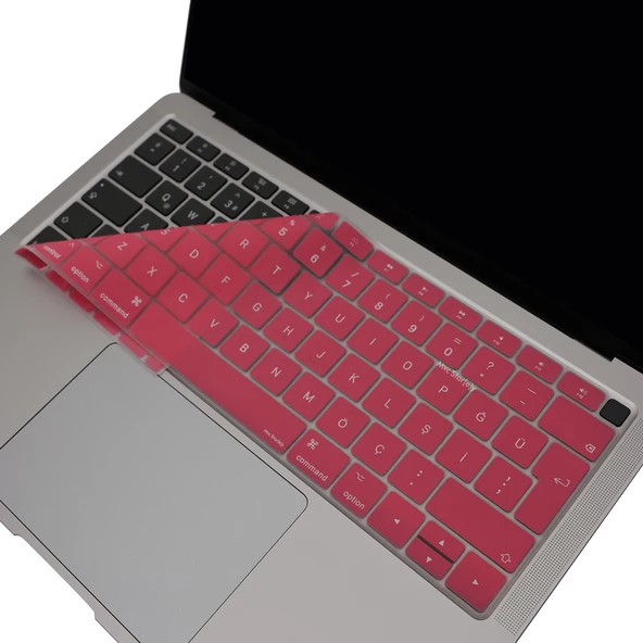 Laptop Macbook Air 13inç Klavye Koruyucu (Türkçe Q) TouchID'li A1932 (2018-2019) Modeli ile Uyumlu - 5