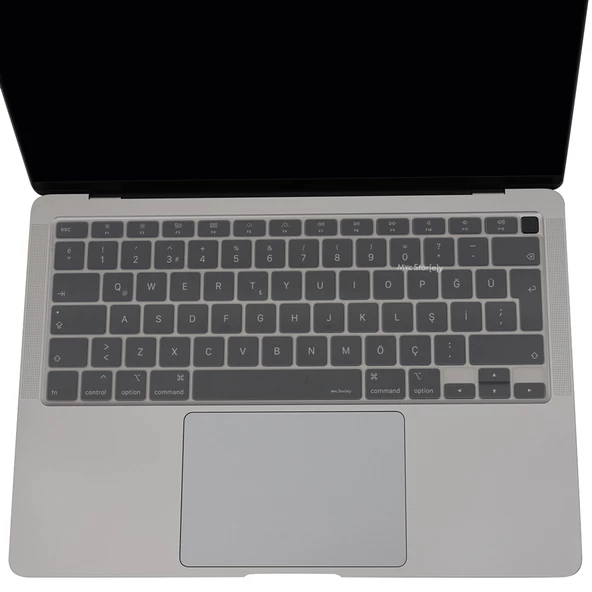 Laptop Macbook Air 13inç Klavye Koruyucu (Türkçe Q) TouchID'li A1932 (2018-2019) Modeli ile Uyumlu - 9