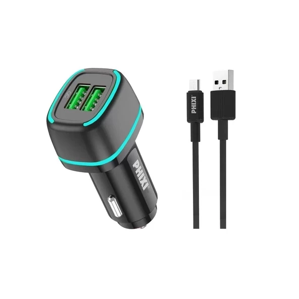 Force Qcc571m Çift Çıkışlı Fast Micro Usb Kablolu Araç Şarj Cihazı - 2