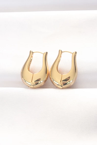 Pirinç Gold Renk Bombeli Küpe - TJ-BKP8878 ürün görseli