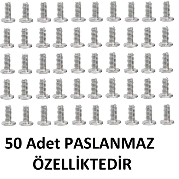 Yate10 50x Paslanmaz M2 SATA Vidası M2X5X7 - 3