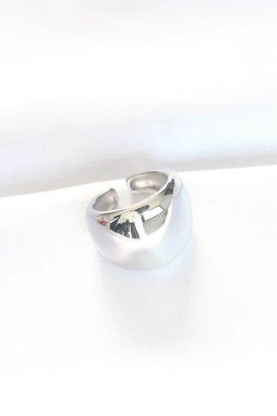 Silver Renk Ayarlanabilir Bombeli Ayna Yüzük - TJ-BYK3122 - Resim 2
