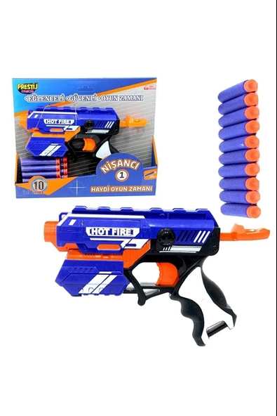 Nişancı 1 Sünger Dart Atan Oyuncak ( 10 Dart) 27,5 x 22 x 5 cm - Resim 2