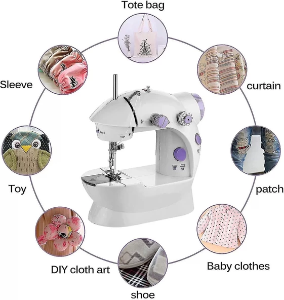 Mini Ev Dikiş Makinesi Pedallı Sewing Machine - 4