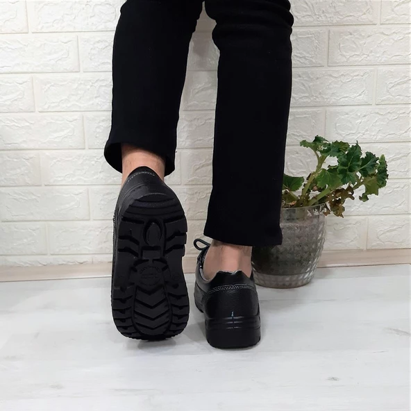 Newkamp Siyah Pls Bağacaklı Hakiki Deri İş Güvenlik Ayakkabı - 11