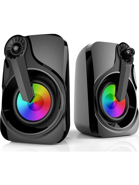 MIKADO MD-X27 2.0 3W 2 SIYAH 5V USB LED SPEAKER