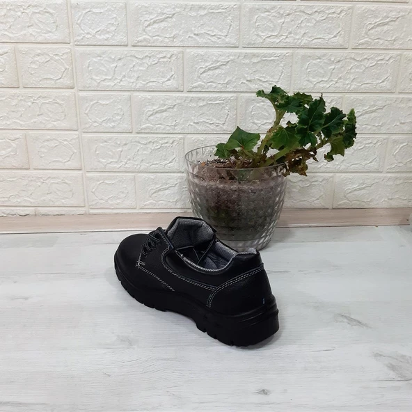 Newkamp Siyah Pls Bağacaklı Hakiki Deri İş Güvenlik Ayakkabı - 4