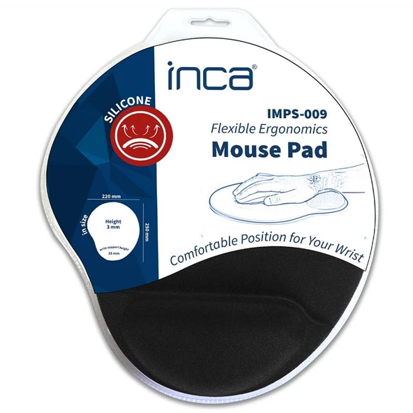 INCA IMPS-009 BILEK DESTEKLI SILIKON MOUSE PAD - 3