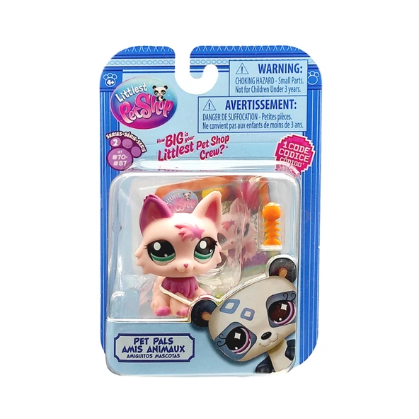 Hasbro Littlest Pet Shop Tekli Figür 00522 G7#79 PEMBE KEDİ