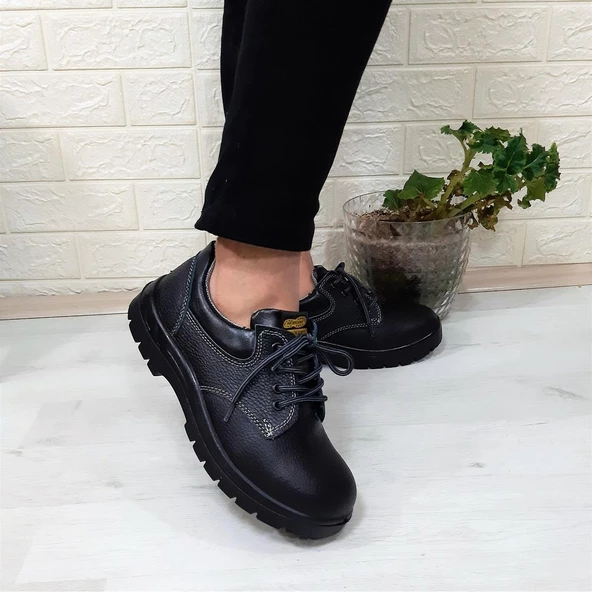 Newkamp Siyah Pls Bağacaklı Hakiki Deri İş Güvenlik Ayakkabı - 9