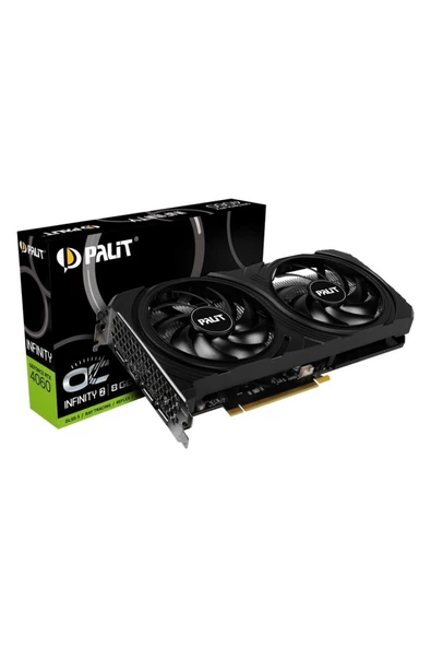 PALIT  Nvidia Geforce Rtx4060 Infınıty Dual Oc 8gb 128bit Gddr6 Ekran Kartı (NE64060S19P1-1070L)