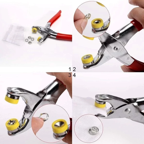 Metal Çıtçıtlı Düğme Pensesi Ve Düğmesi (25 Set) - 5