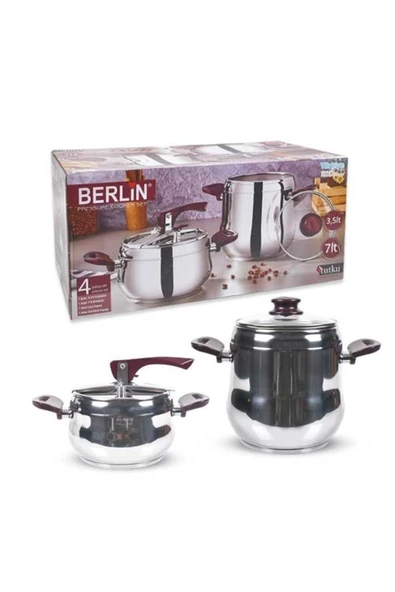 Berlin Ikili Düdüklü Tencere Seti 7 L + 3.5 L ürün görseli 1