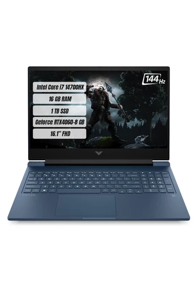 HP Victus 16-R1001NT Intel Core i7 14700HX 16 GB 1 TB SSD RTX4060-8GB Freedos 16.1" FHD 144 Hz Taşınabilir Bilgisayar 9J205EA