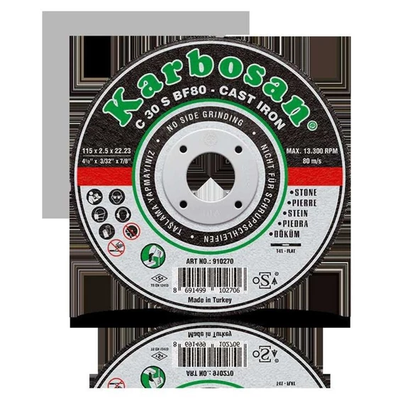 Karbosan Bombeli Döküm Kesme Diski 180 x 3.0 x 22.23