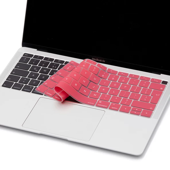 Laptop Macbook Air 13inç Klavye Koruyucu (UK-EU İngilizce) TouchID'li A1932 ile Uyumlu