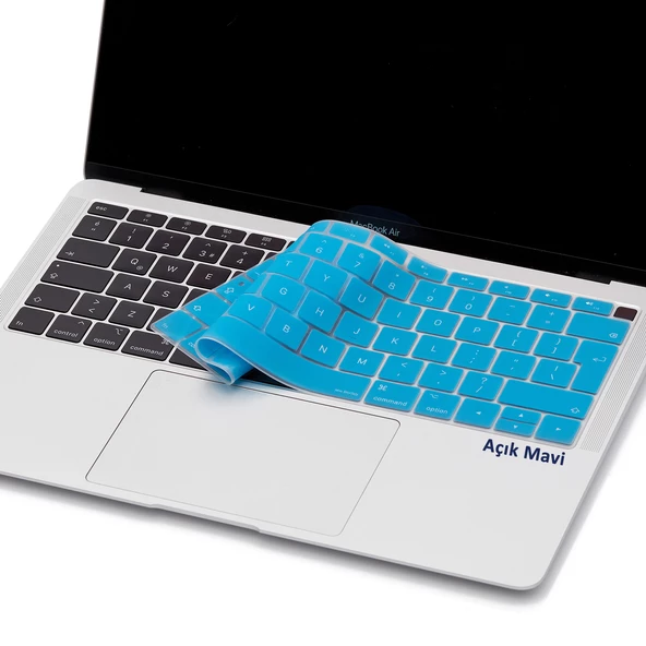 Laptop Macbook Air 13inç Klavye Koruyucu (UK-EU İngilizce) TouchID'li A1932 ile Uyumlu - 5