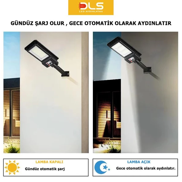 624-M180 180 Solar DLS Güneş Enerjili  Bahçe Çevre  Lambası - 3