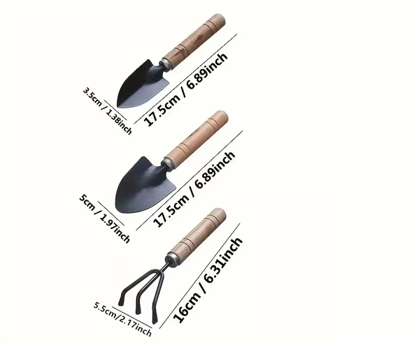 Portatif Kazma Kürek Tırmık Seti - 4