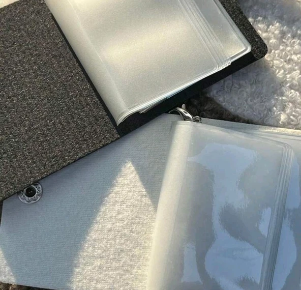 Siyah Deri Fotoğraf Albümü Anahtarlık - 2
