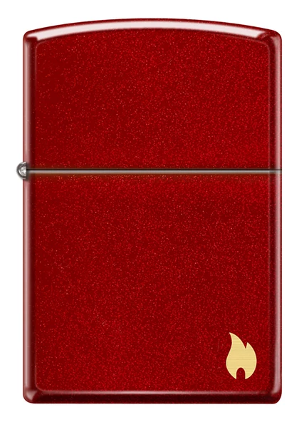 Zippo Flame Dizayn Metalik Kırmızı Çakmak