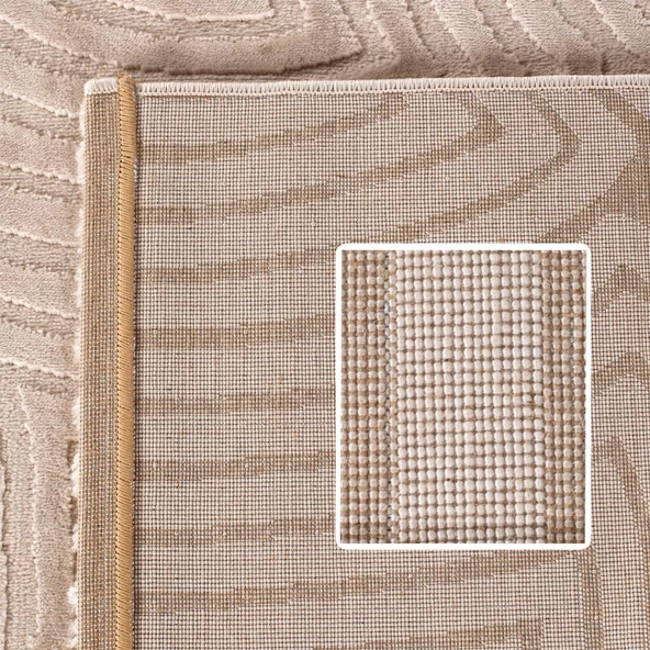 Kabartmalı Halı Dalga desenli Salon Halısı İskandinav Bohem tarzı yumuşak Halı Bej - Resim 5