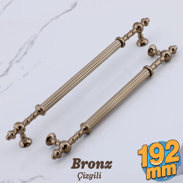 Kader Bronz Metal Kulp 192 mm- 19.2 cm Mobilya Çekmece Mutfak Dolabı Dolap Kulpları Kulbu Kulpu