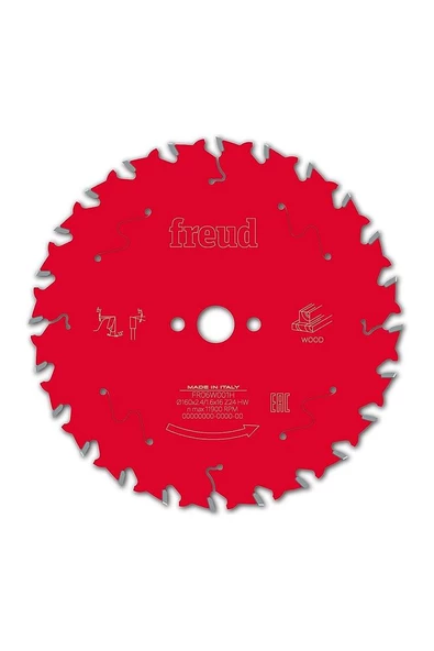 Ahşap Kesim Daire Testere Bıçağı, 160x2,4x16 z24, FR06W001H