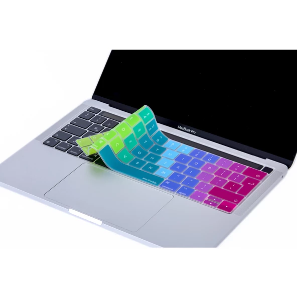 Macbook Pro Klavye Koruyucu (UK-EU İngilizce) Touchbarlı A1706 A1989 A2159 A1707 A1990 Uyumlu Dazzle