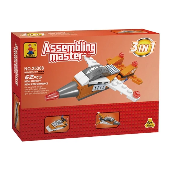 Ausini Assembling Master 3 in 1 62 Parça Hava Araçları - Resim 2