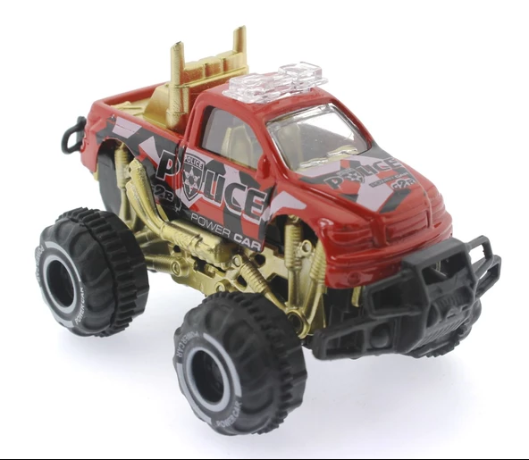 Çek Bırak Mini Off Road Kırmızı Polis Aracı - 5