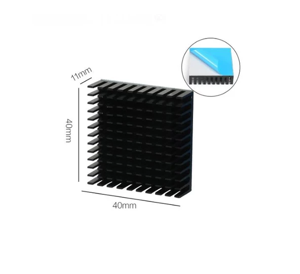 Alüminyum Soğutucu Heatsink 40x40 Peltier Uyumlu Termal Çift Taraflı Bantlı - Resim 3