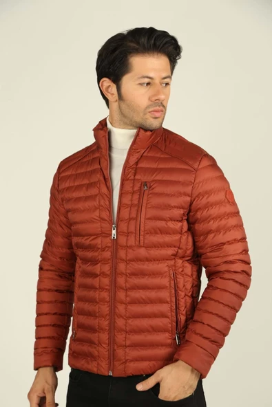 Brango  Erkek Giyim Şişme Mont 80178 KİREMİT