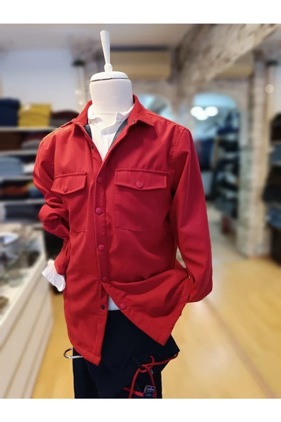 Qwerty ÇİFT CEPLİ ÇIT ÇITLI MONT GÖMLEK