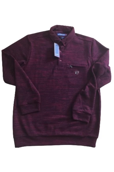 Qwerty  Sweat Polo Yaka Filota Cepli Kırmızı