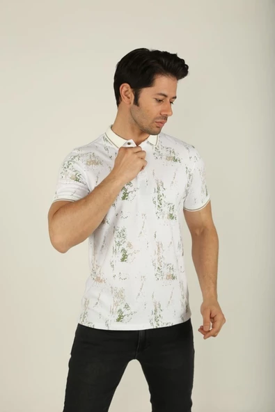Brango  POLO YAKALI DESENLİ T-SHİRT - 3