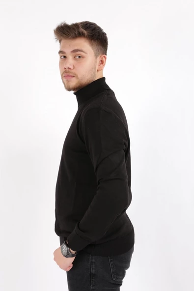 Brango 21038-22k Erkek Boğazlı Triko Kazak