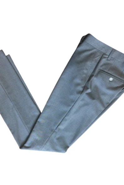 Tuba Erkek Slimfit Kumaş Pantolon Açık Gri - 2