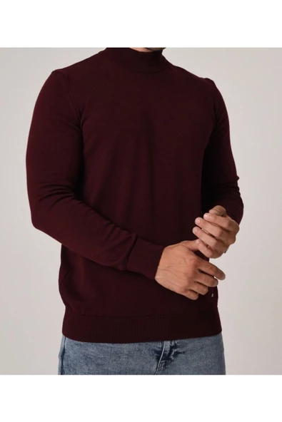 Brango  Yarım Balıkçı Triko Bordo