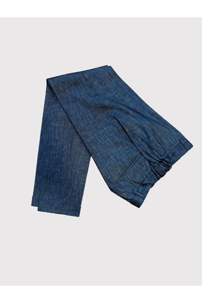 Tuba  Keten Yan Cepli Slim Fit Lastikli Pantolon - 2