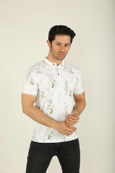 Brango POLO YAKALI DESENLİ T-SHİRT - 5