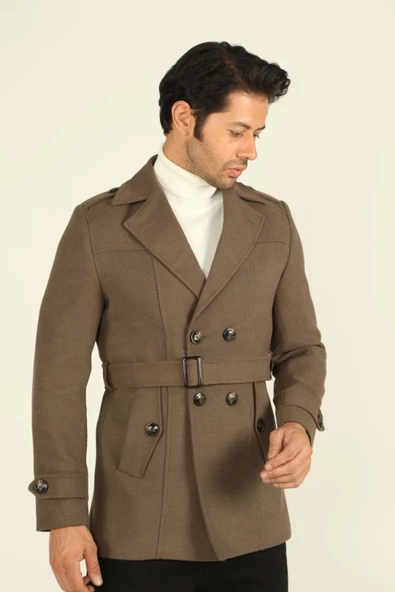 Brango Erkek Giyim Kaşe Kaban 71144 Deve Tüyü - 3