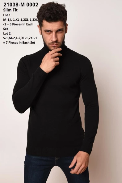 Brango 21038-22k Erkek Boğazlı Triko Kazak - 2