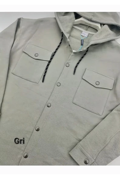 Qwerty KAPŞONLU ÇIT-ÇITLI KAPAKLI ÇİFT CEPLİ SPORT HIRKA - 3