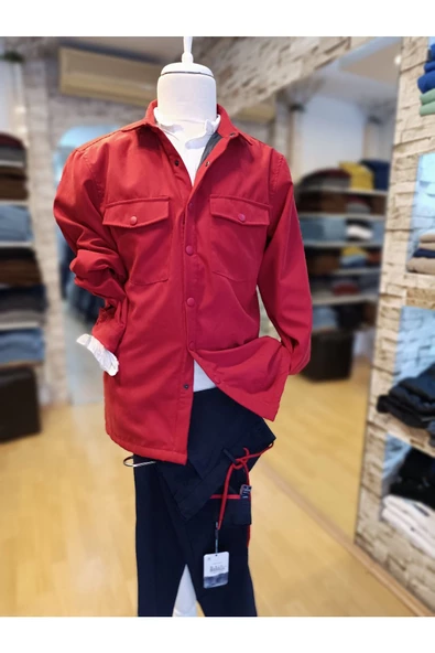 Qwerty ÇİFT CEPLİ ÇIT ÇITLI MONT GÖMLEK - 4