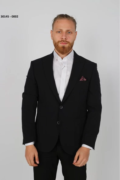 Brango  ERKEK BLAZER  SİYAH CEKET - 3