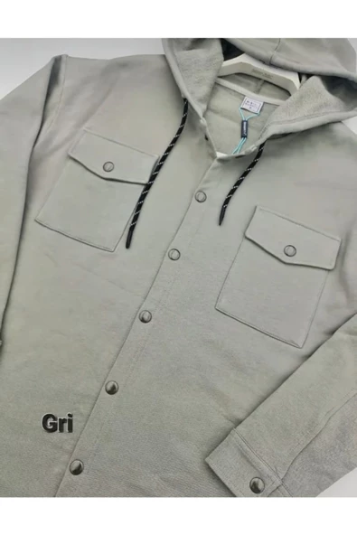 Qwerty KAPŞONLU ÇIT-ÇITLI KAPAKLI ÇİFT CEPLİ SPORT HIRKA - 5