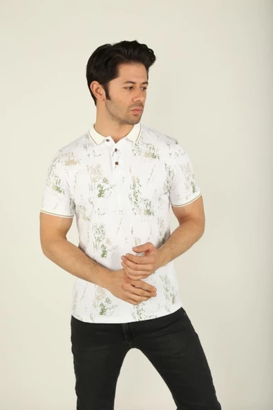 Brango POLO YAKALI DESENLİ T-SHİRT